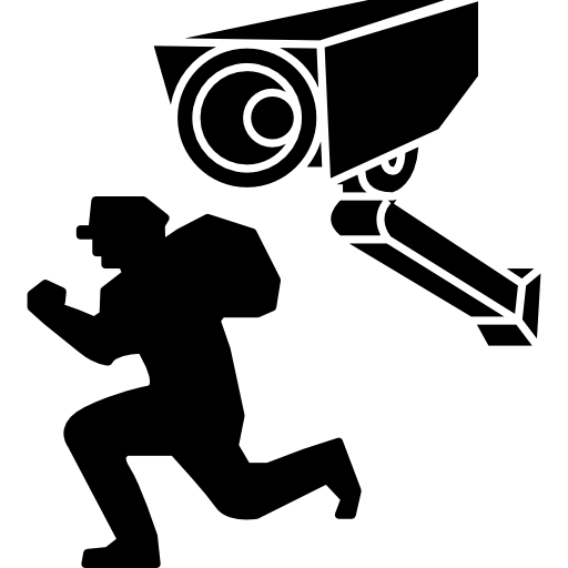 Cámara de Seguridad filmando a un ladrón